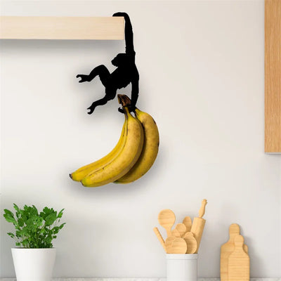 Kitchen Wall Door Hooks Key Hanger Monkey Shaped Banana